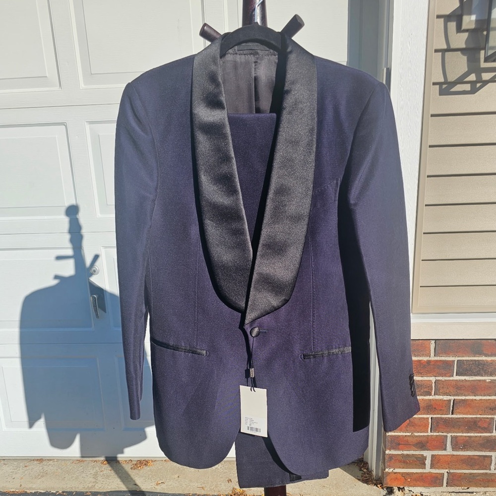 Navy Shawl Collar Tuxedo